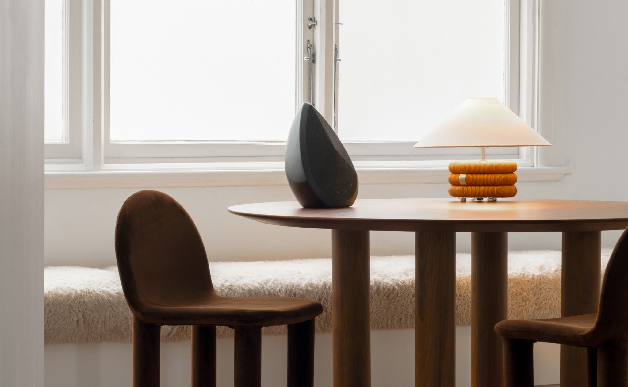 Obsidian Bluetooth speaker placed on a table