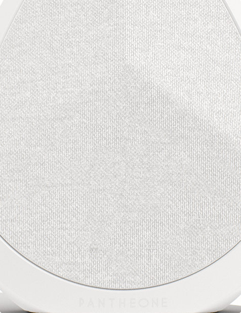 Obsidian portable wireless speaker close-up showing touch-sensitive controls and black acoustic mesh