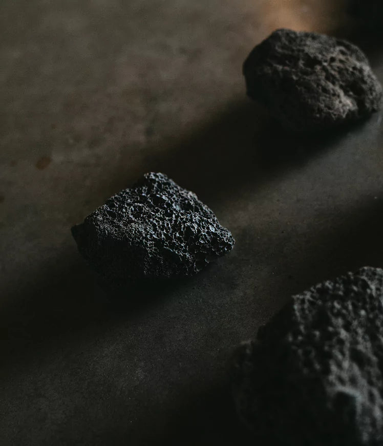 black stones  